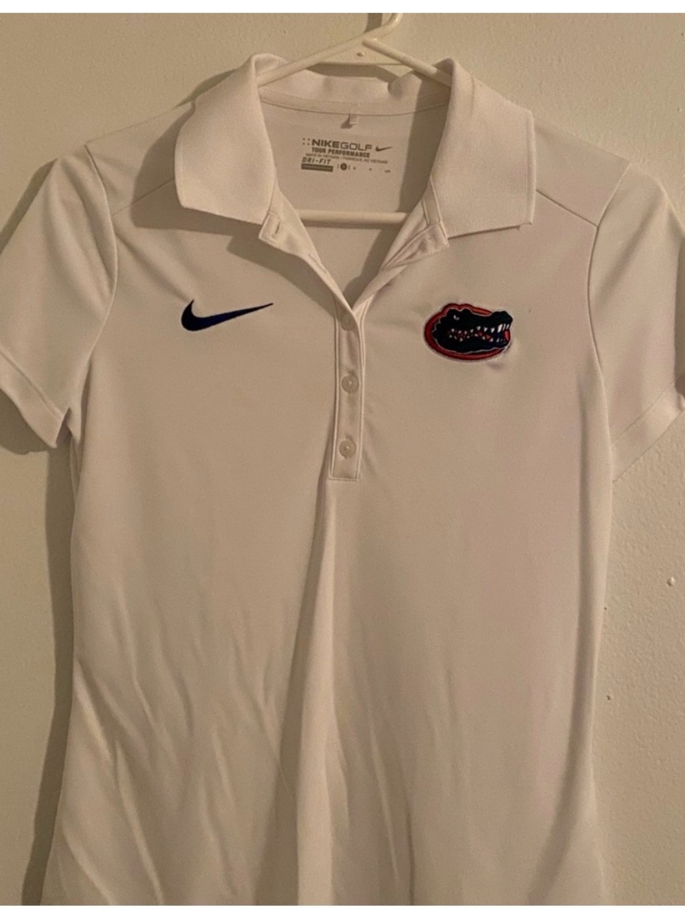 Nike Golf White Polo with Florida Gators Logo